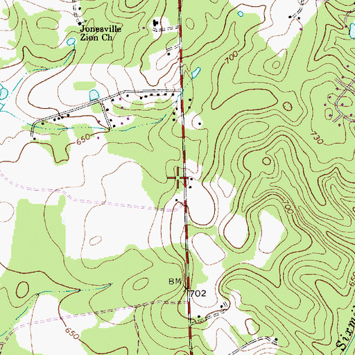 Topographic Map of South Providence Post Office, NC