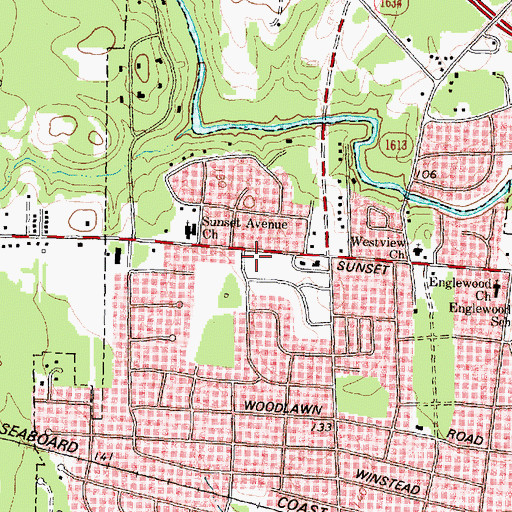 Topographic Map of Westridge Post Office, NC