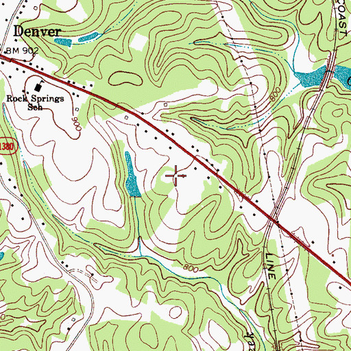 Topographic Map of Denver Post Office, NC