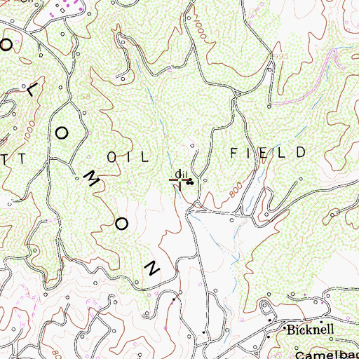 Topographic Map of Orcutt Oil Field, CA