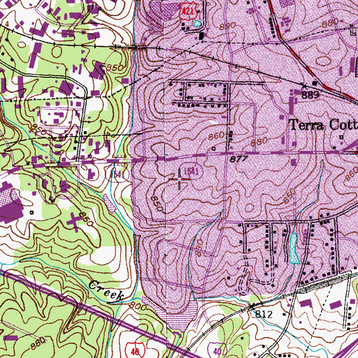 Topographic Map of Greensboro NDC Phantom Post Office, NC