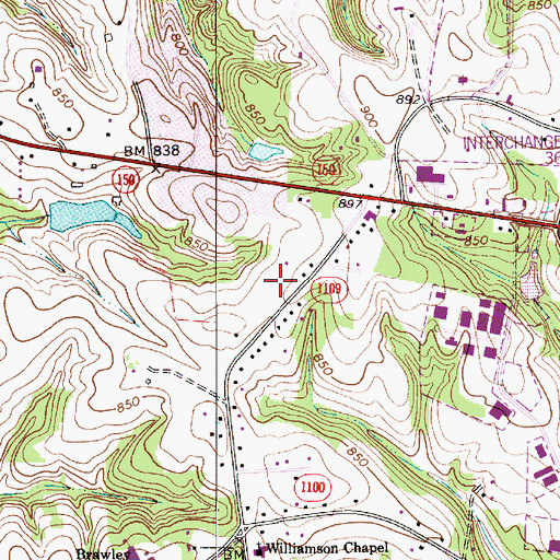 Topographic Map of North Lake Post Office, NC