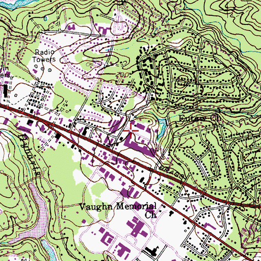 Topographic Map of Eutaw Post Office, NC