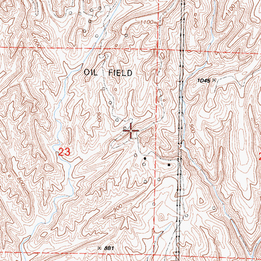 Topographic Map of Sharktooth Oil Field, CA
