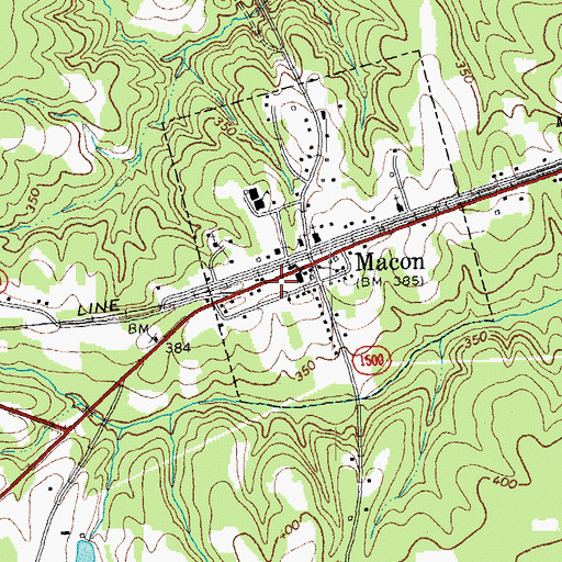 Topographic Map of Macon Post Office, NC