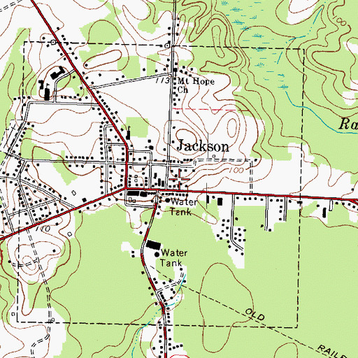 Topographic Map of Jackson Post Office, NC