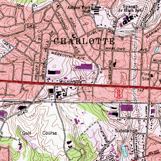 Topographic Map of Freedom Post Office, NC