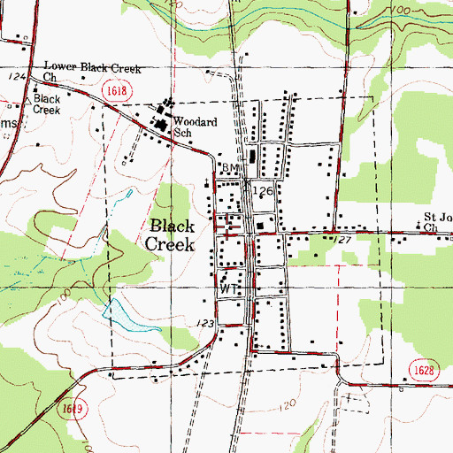 Topographic Map of Black Creek Post Office, NC