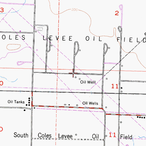 Topographic Map of South Coles Levee Oil Field, CA