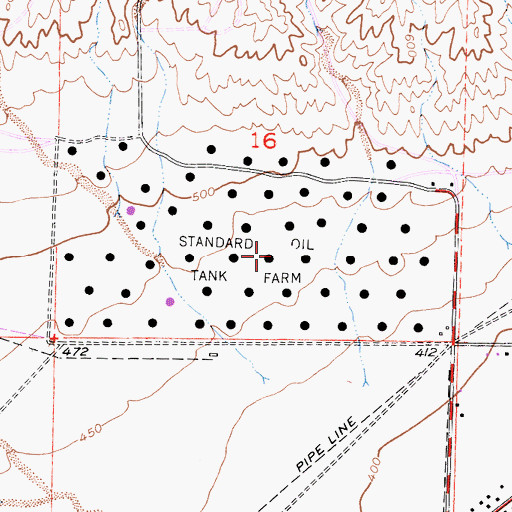Topographic Map of Standard Oil Tank Farm, CA