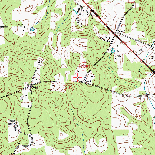 Topographic Map of Bonlee Post Office, NC