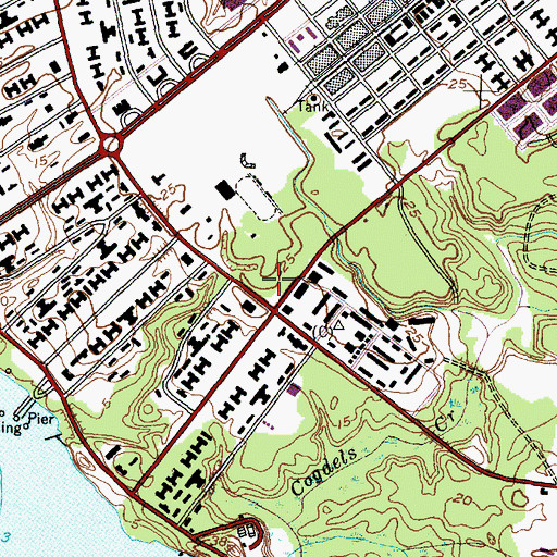 Topographic Map of Camp Lejeune Post Office, NC