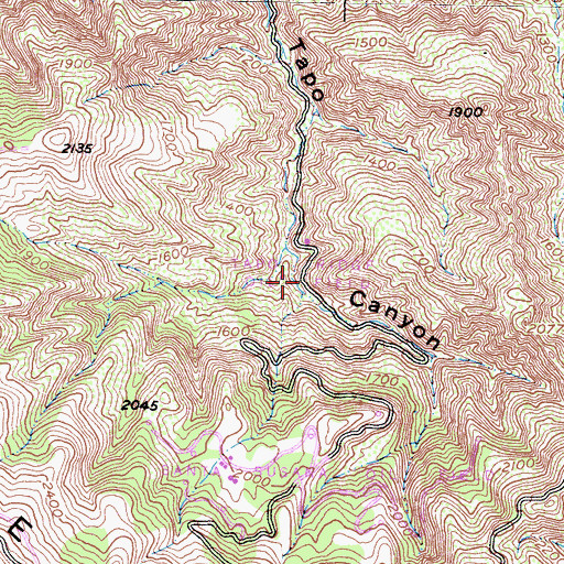 Topographic Map of Tapo Ridge Oil Field, CA