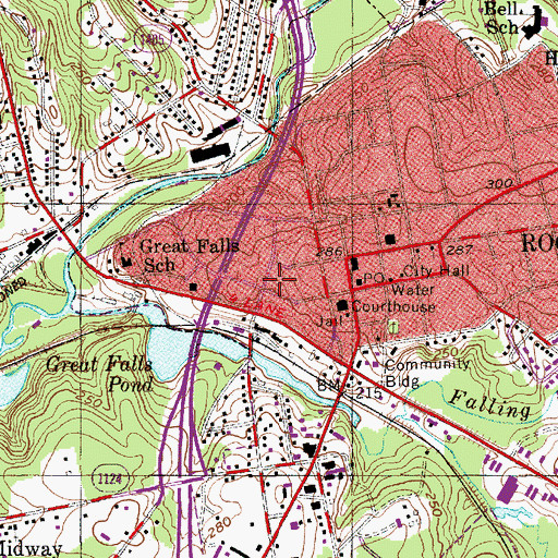 Topographic Map of Rockingham Post Office, NC