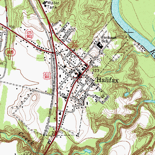 Topographic Map of Halifax Post Office, NC