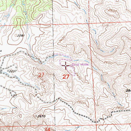 Topographic Map of Vallecitos Oil Field, CA