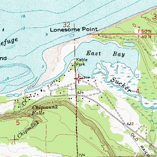 Topographic Map of Bird Grave, MI