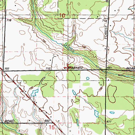 Topographic Map of Poor Farm Cemetery, MI