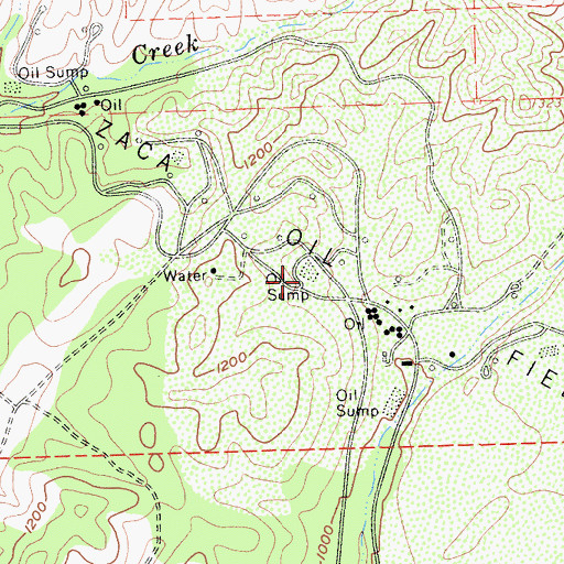 Topographic Map of Zaca Oil Field, CA