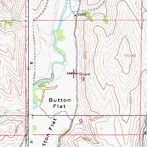 Topographic Map of Smith Fork Cemetery, WY