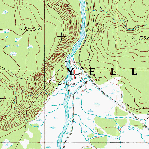 Topographic Map of Mattie Culver Gravesite, WY