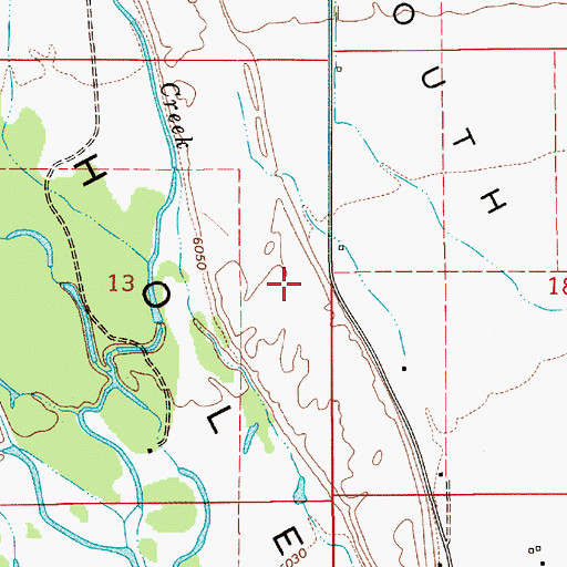 Topographic Map of South Park Cemetery, WY
