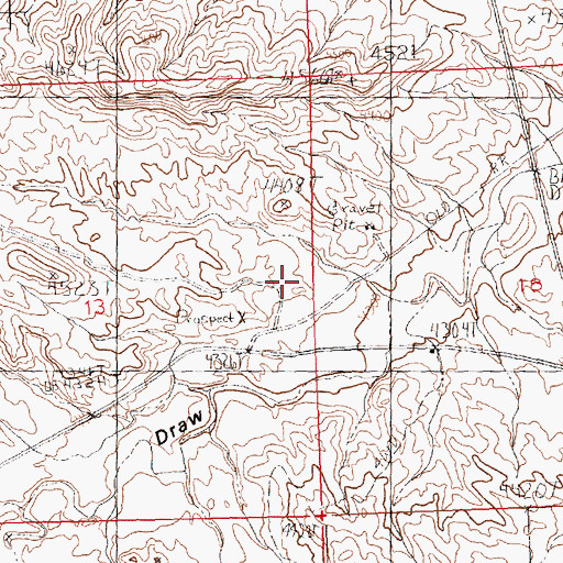 Topographic Map of Crosby Cemetery, WY