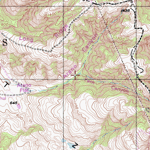Topographic Map of Fern Canyon, CA