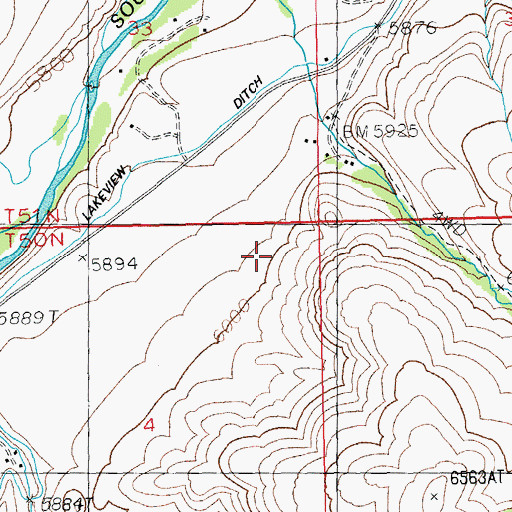 Topographic Map of Wapiti Valley Cemetery, WY