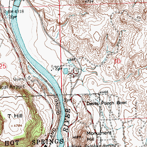 Topographic Map of Milek Family Cemetery, WY