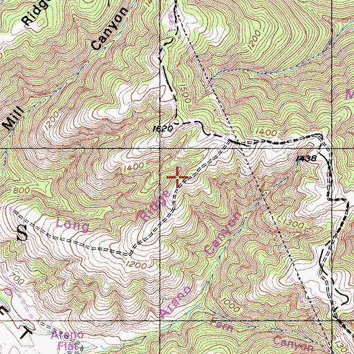 Topographic Map of Long Ridge, CA