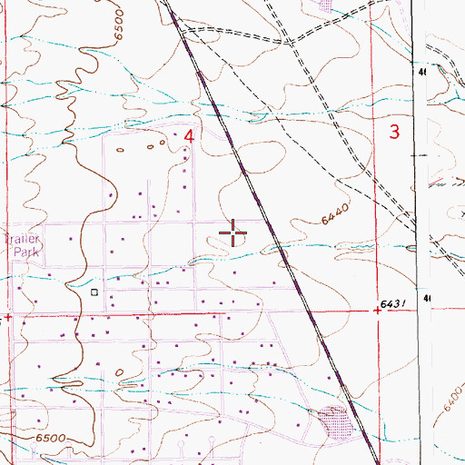 Topographic Map of Rest Haven Memorial Gardens, WY