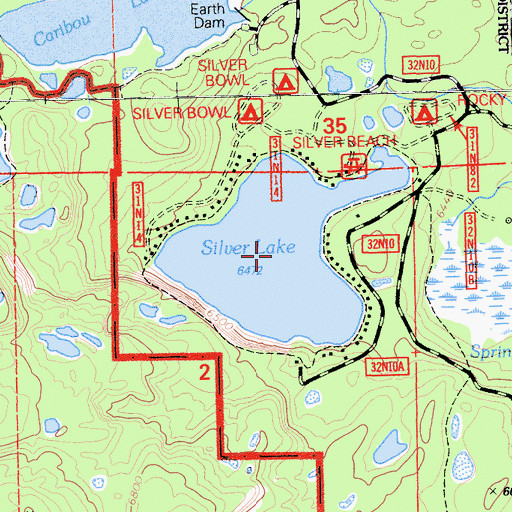 Topographic Map of Silver Lake, CA