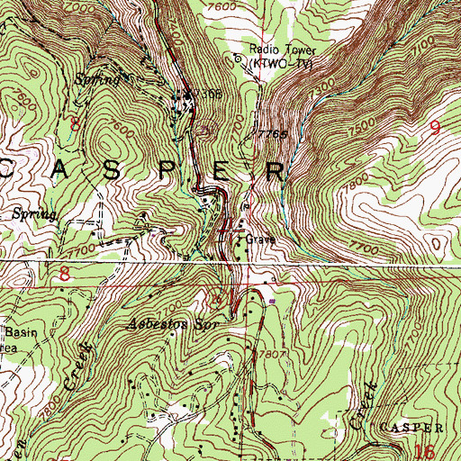 Topographic Map of Fougstedt Cemetery, WY