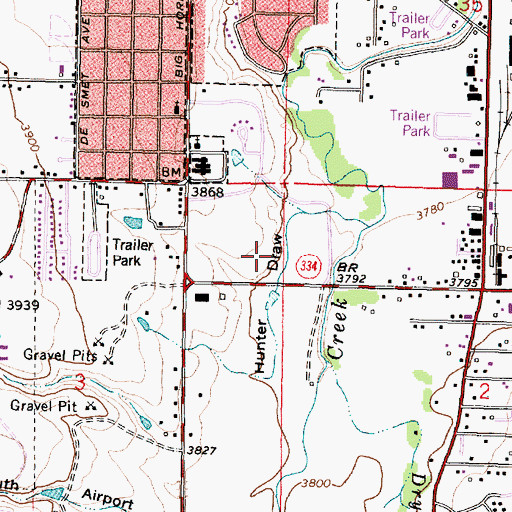 Topographic Map of First Presbyterian Church Columbarium, WY