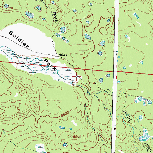 Topographic Map of Soldier Park, WY