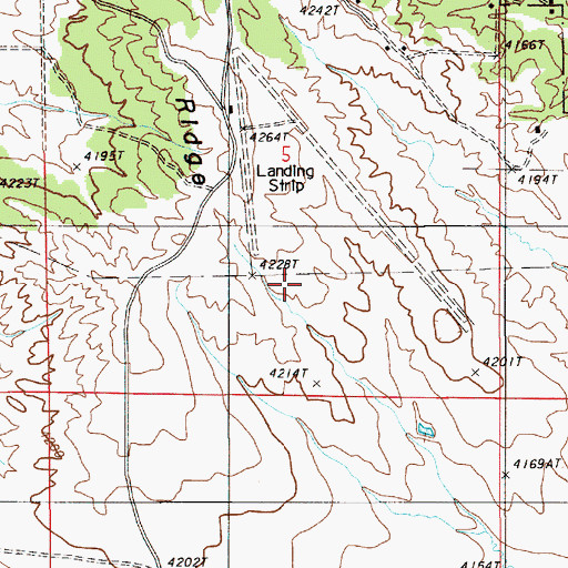 Topographic Map of Pine Haven Cemetery, WY