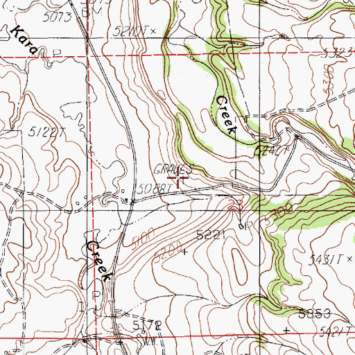Topographic Map of Soldiers Gravesite, WY