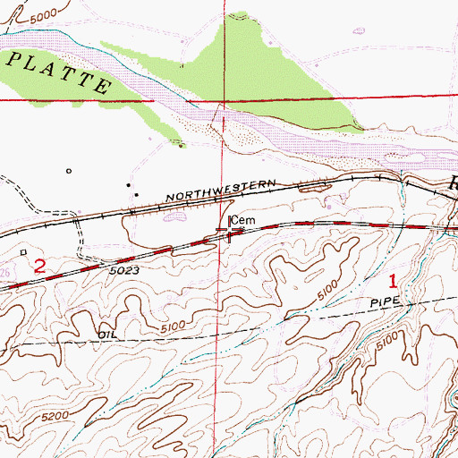 Topographic Map of Martin Ringo Gravesite, WY