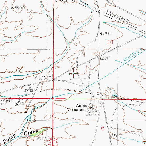 Topographic Map of Old Sherman Cemetery, WY