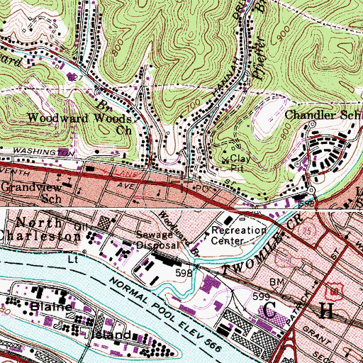 Topographic Map of Station C Post Office, WV