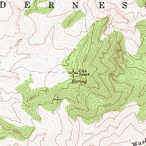 Topographic Map of Club Ranch Trail, AZ