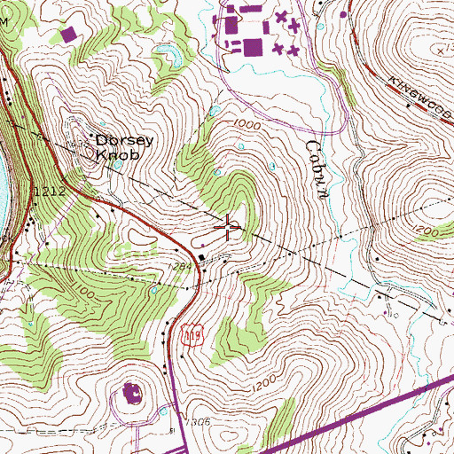 Topographic Map of Morgantown Post Office, WV