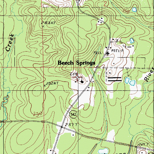 Topographic Map of Jimmie Davis Tabernacle Cemetery, LA