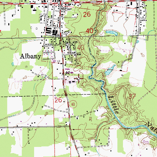 Topographic Map of Cemetery, LA