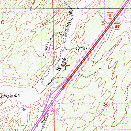 Topographic Map of Mount High East Ski Area, CA
