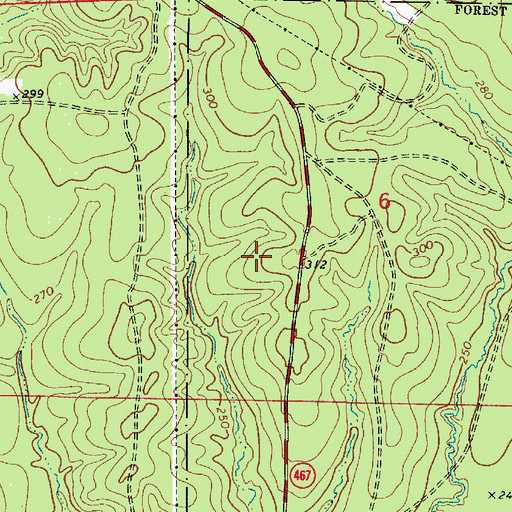 Topographic Map of Central Louisiana Veterans Cemetery, LA