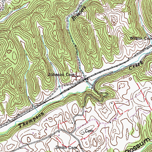 Topographic Map of Maxfield Cemetery, VA