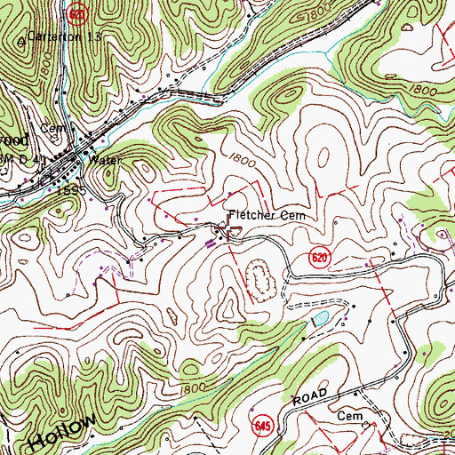 Topographic Map of Owens Cemetery, VA
