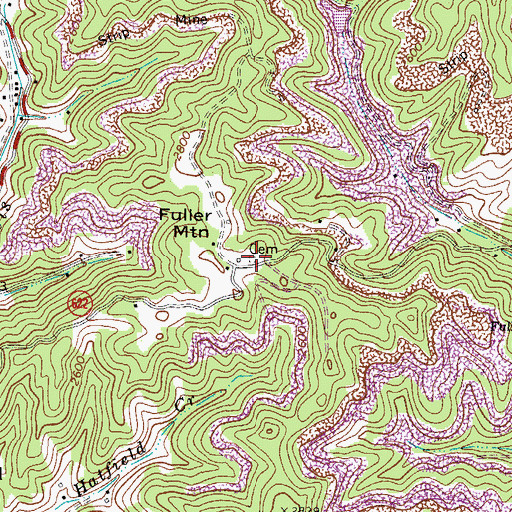 Topographic Map of Brown Cemetery, VA